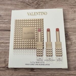 Valentino Spike Lipstick Trio Clutch Limited Edition New in Box.